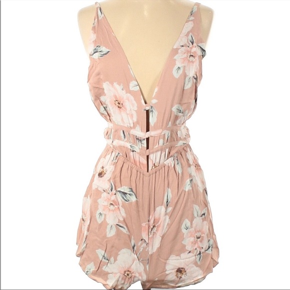 PacSun Pants - LA Hearts pink floral romper